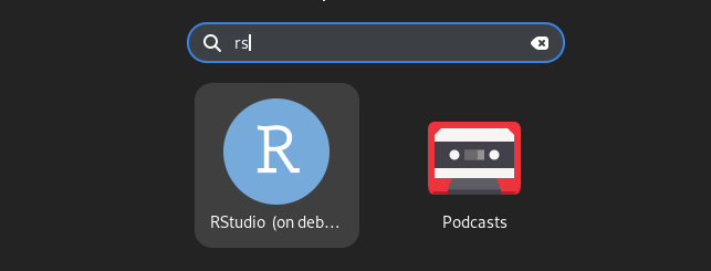 rstudio ي النظام المضيف